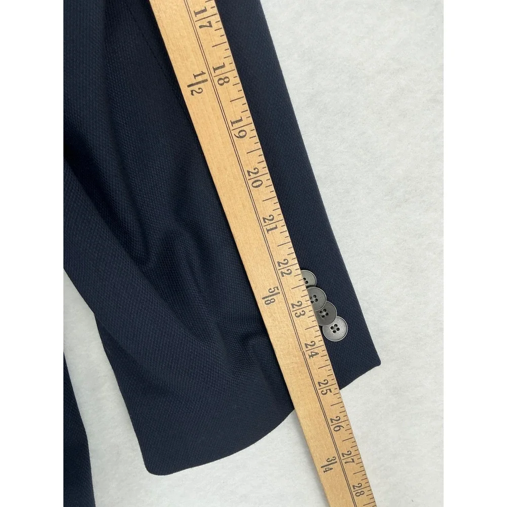 Michael Kors Blazer Mens 46R Navy Blue Two-Button Stretch Suit Jacket Regular